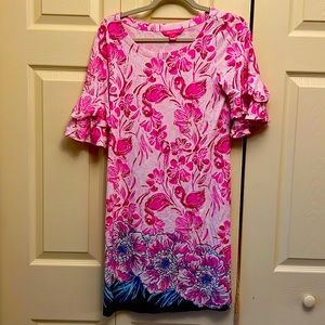 Lilly Pulitzer Lula Dress Coral Reef Flamingle. Size small